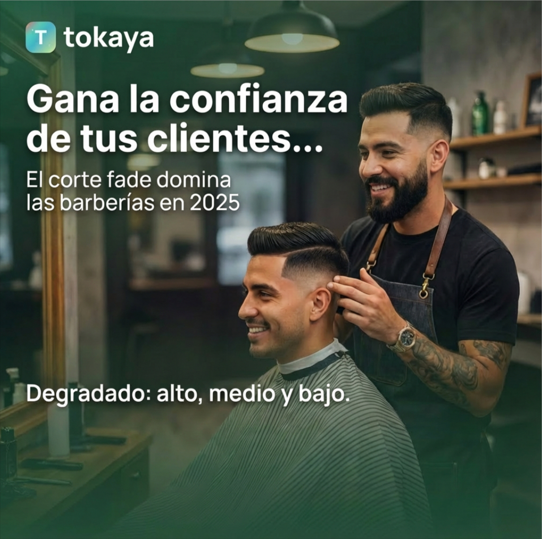 Corte fade degradado profesional - barbería moderna