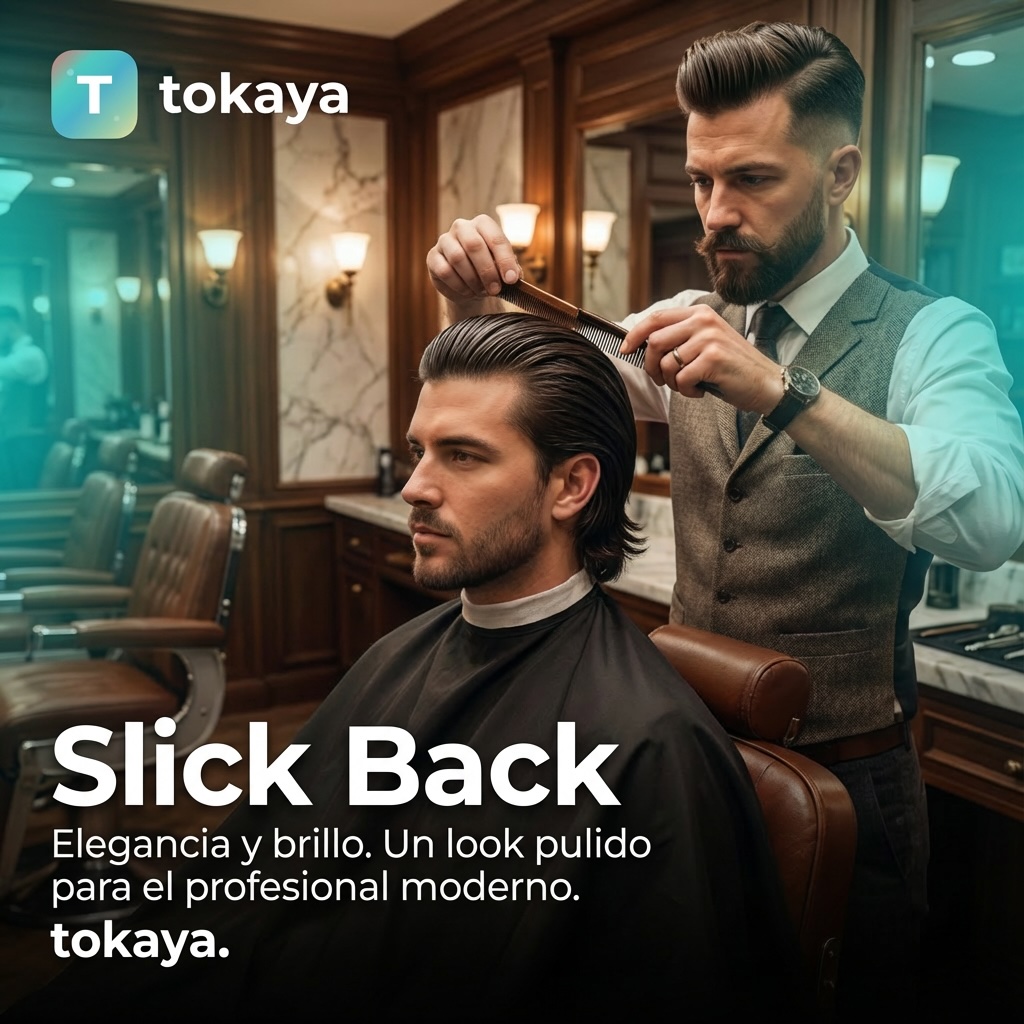 Corte slick back peinado hacia atrás - estilo elegante y pulido