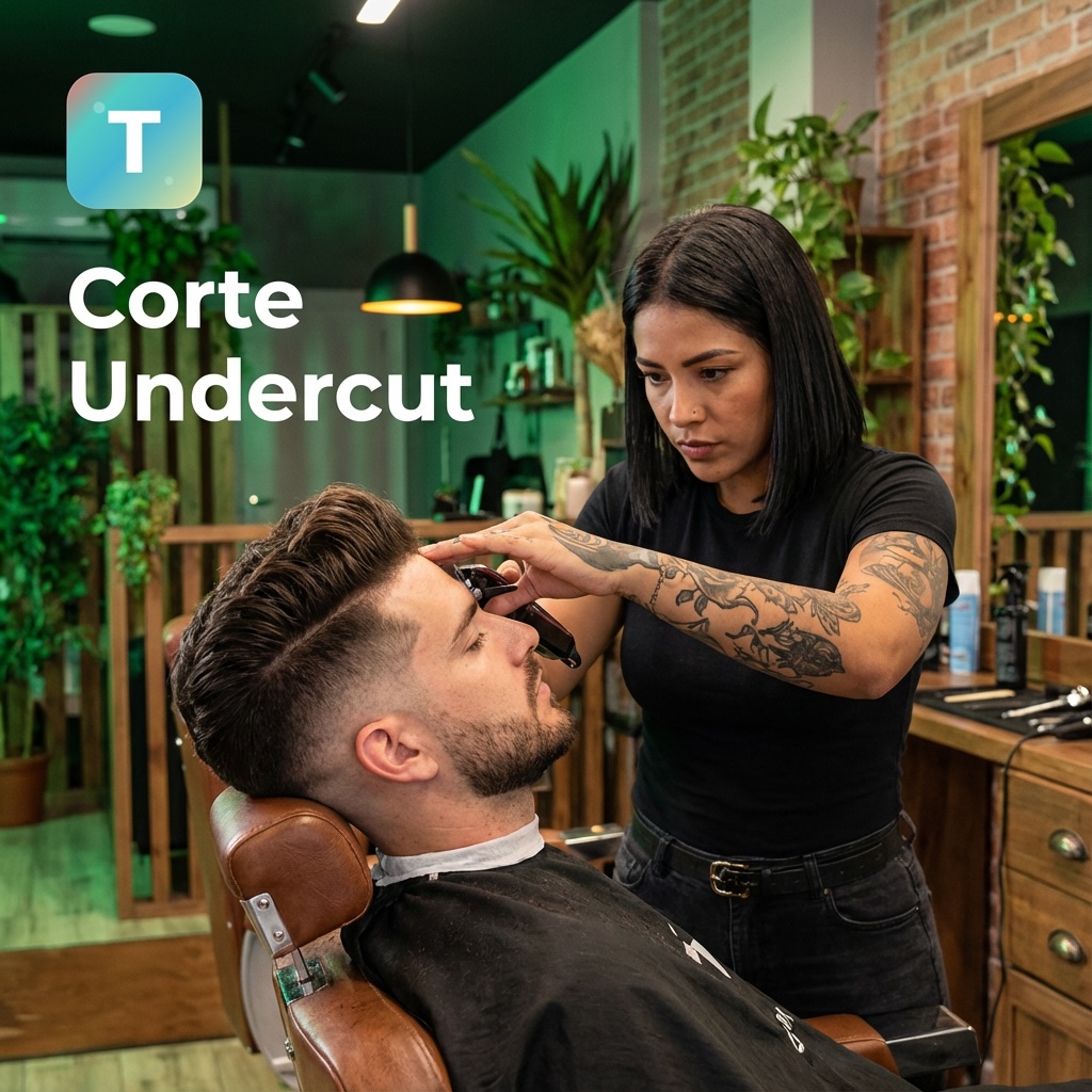 Corte undercut moderno con volumen superior - estilo masculino